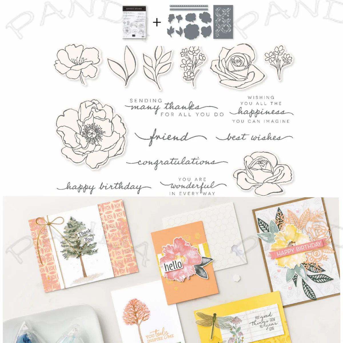 

Abounds New Clear Stamps Metal Cutting Dies Scrapbook Diary Decoration Embossing Cut Dies Template DIY Greeting Card 2022