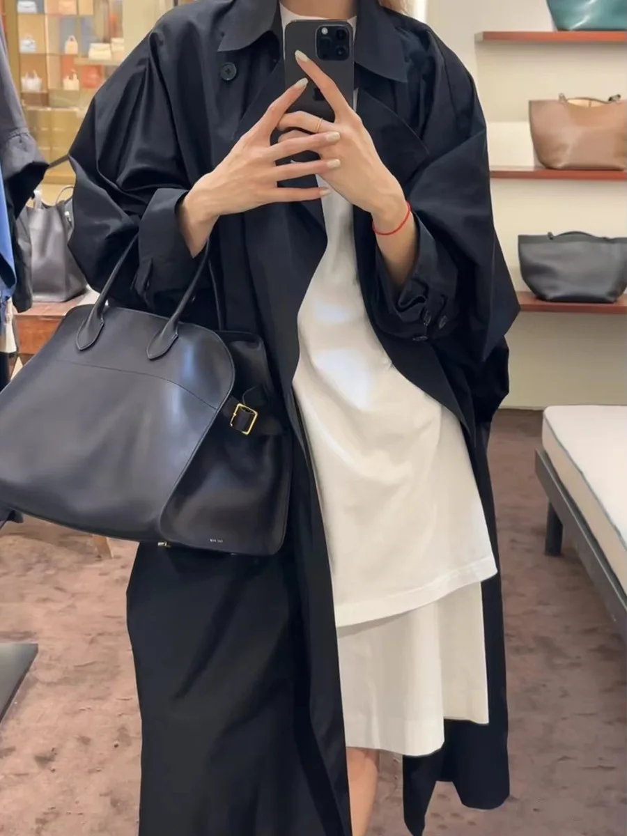 Ранняя осень и зима Американский минималистичный шерстяной классический плащ с