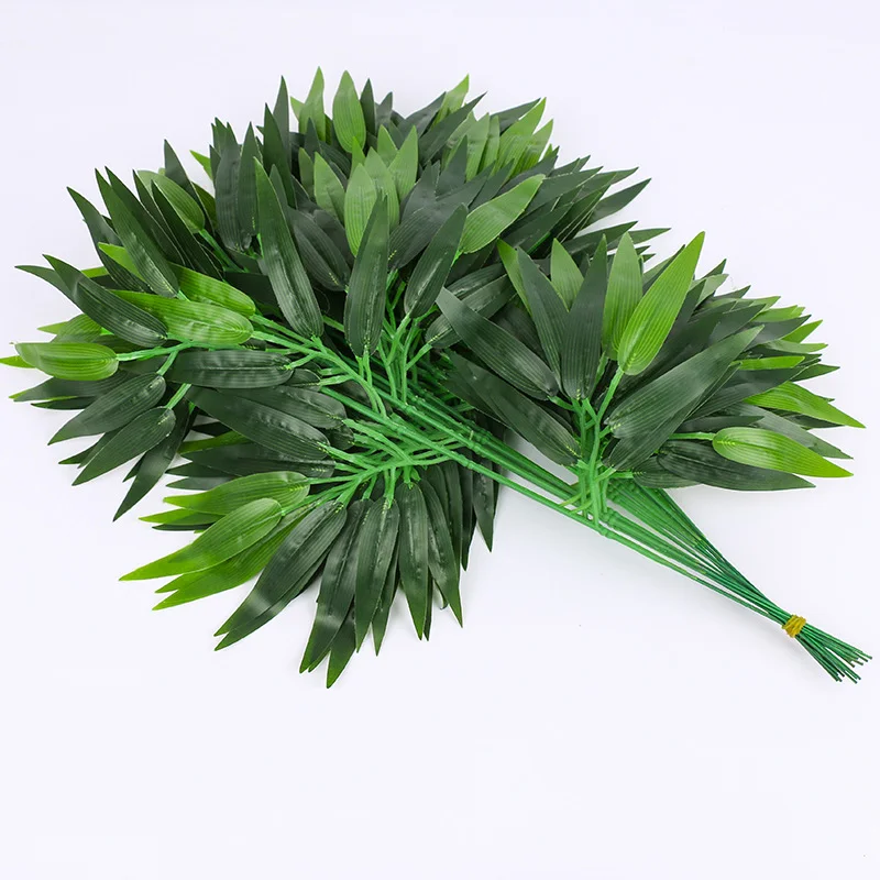 

10 PCS/LOT Bamboo Leaves Artificial Bamboo Diy Making Home Garden Decoration Office Floor Plant Bambu Living Room Ornaments
