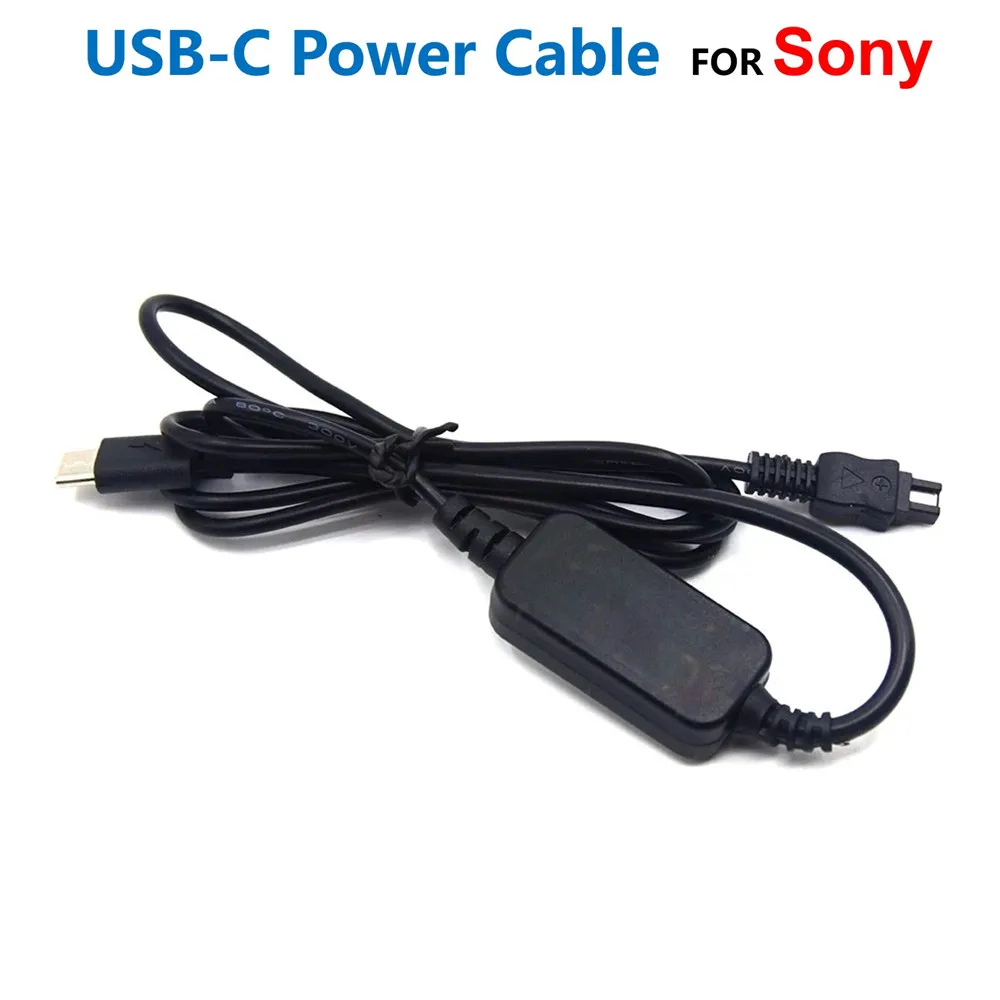 

AC-L200 ACL25 L25A L25B L25C USB C Power Bank PD Cable For Sony Camera DCR-SR68 DCR-SX63E SX83E HDRXR520V HDR-CX300E DSC-HX200
