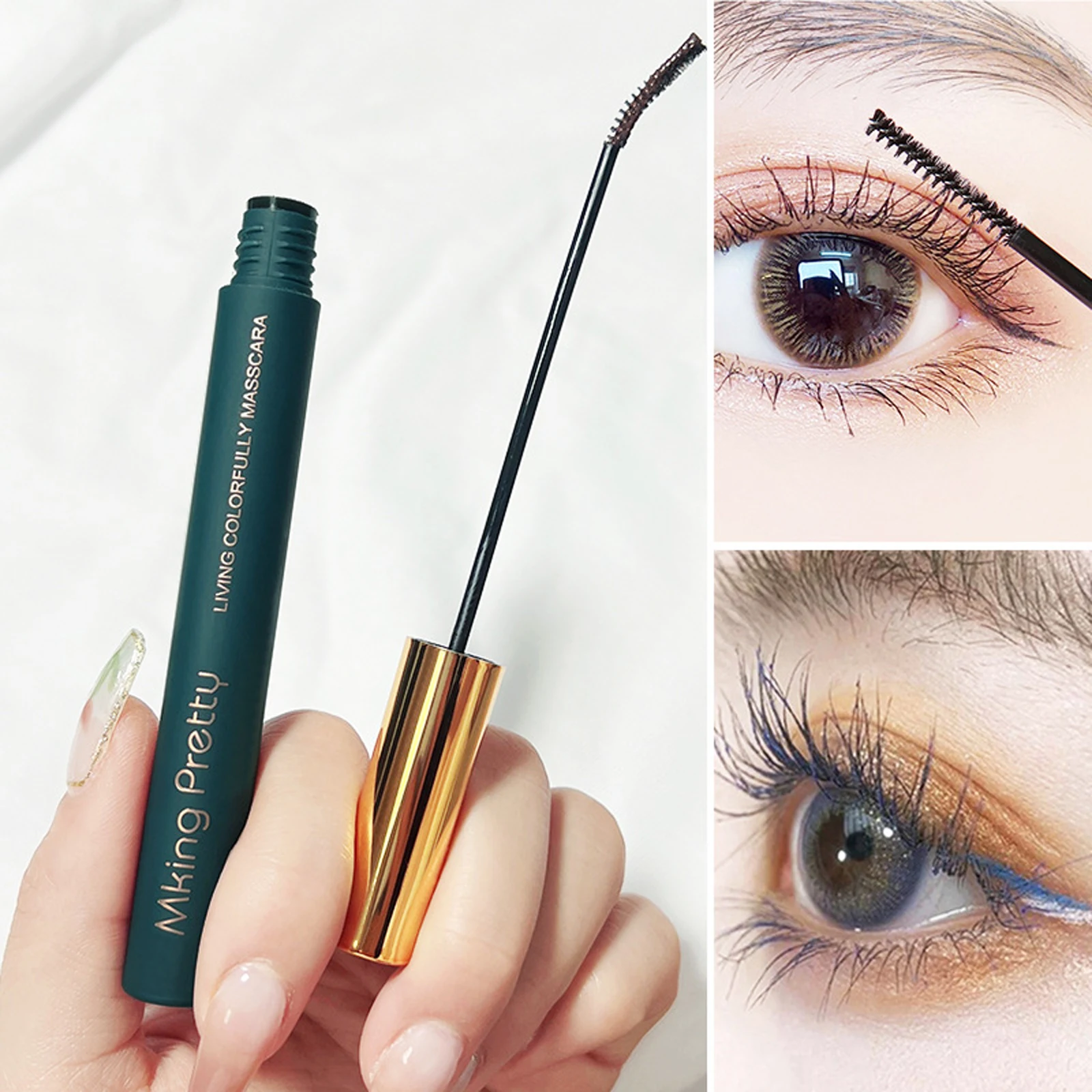 

4 Colors Mascara Female Slender Curly Super-long Stereotype Not Smudged Long Lasting Waterproof Sweat-proof Fine Brush Head