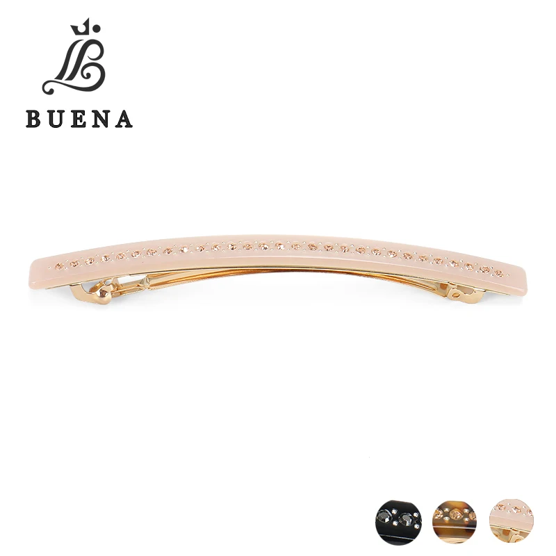 

Fashion Rectangle Hair Barrettes Acetate Hair Clip Adorned With One Line Austrian Rhinestone Hair Barrette Clips