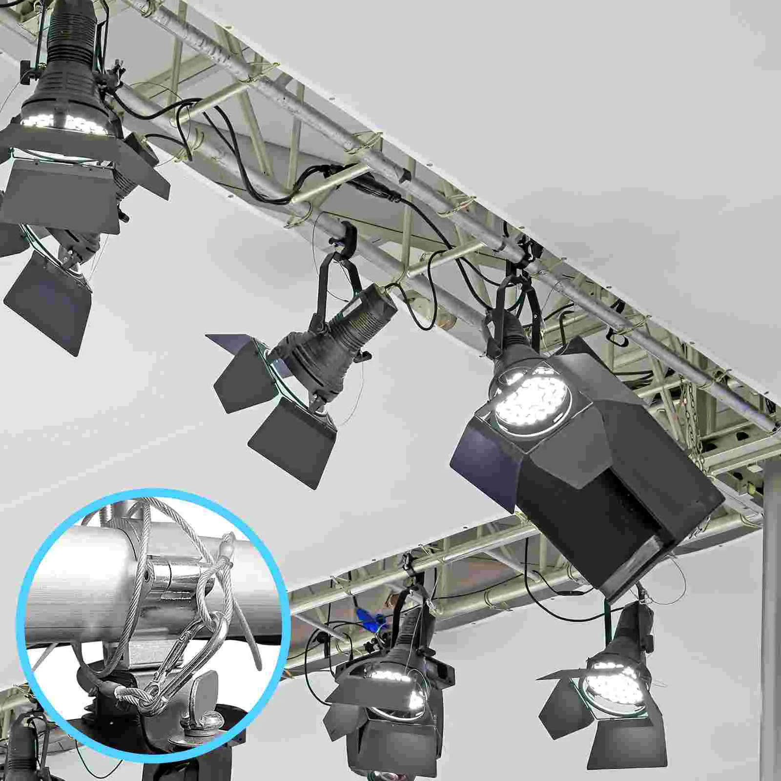 4-шт. Пряжка для кабеля безопасная цепь веревка из нержавеющей стали с петлями