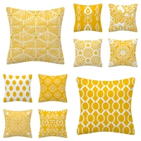 yellow geometry cushion cover 45x45cm modern simplicity pillow case bedroom living room decorative pillowcase home decor