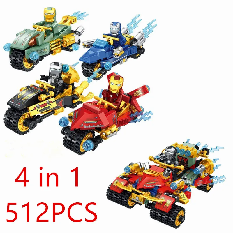 

Steel Armored Vehicle Combined Combat Behicle and Motorcyc Model Building Blocks Bricks Sets Classic Kids Toys For Children Gift