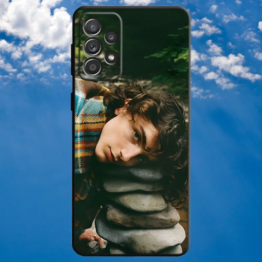 Чехол для телефона T-T gcuhee Chalamet Samsung S21 S22 Ultra S20 S30 plus S23 ultra 5G мягкий черный чехол