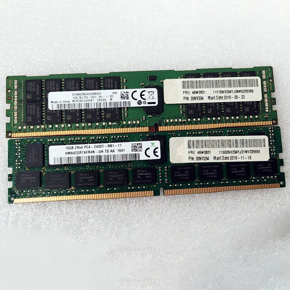 

1 PCS For IBM RAM X3850 X6 M5 X3550M5 X3950X6 46W0829 46W0831 00NV204 16GB DDR4 PC4-2400T-R 19200 2RX4 ECC REG Server Memory