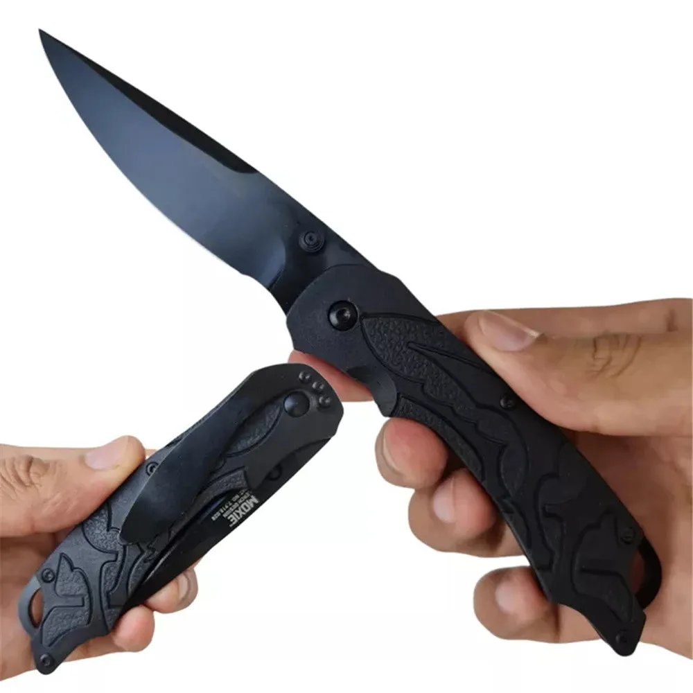 

CR 1100 Moxie EDC Folding Pocket Knife Everyday Carry Black Blade Thumb Stud Textured Non Slip Handle Tactical Hunting Knives