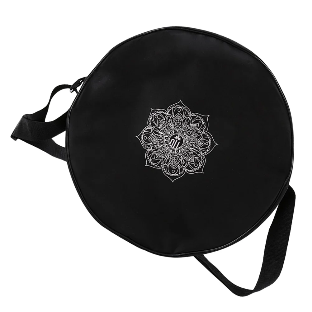 

Yoga Wheel Bag Nylon Shoulder Round Design Studio Accessory Sports Gym Double Zipper Large Capacity Travel Tote