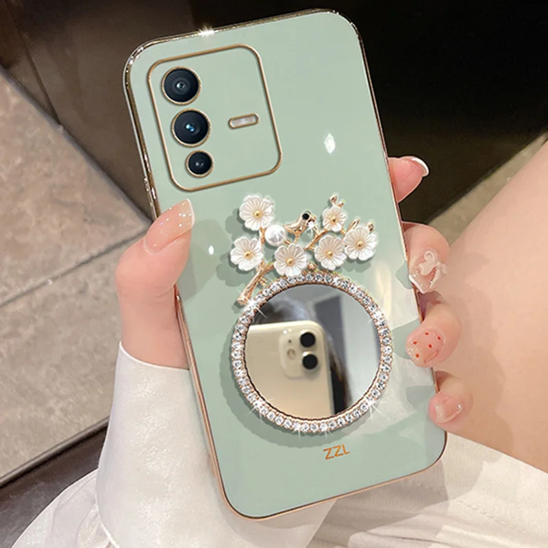 Зеркальная фотография для VIVO V27E V25 V23E V23 V21E V21 V20SE V20 Y15S Y02S Y02 Y50 Y51 Y702020 Y77 Y76S Y75 Y73 чехол