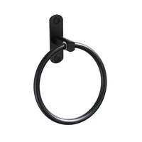 black space aluminum towel holder round towel ring wall mounted towel rack shelf for home hotel bathroom accessories