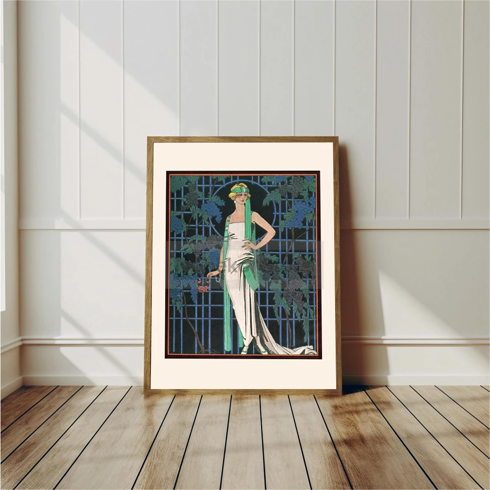 Фото Винтажный французский деко, художественный иллюстрация, постер, роскошные модные принты, холст, живопись, настенные художественные фотографии, модное украшение для дома и комнаты №2