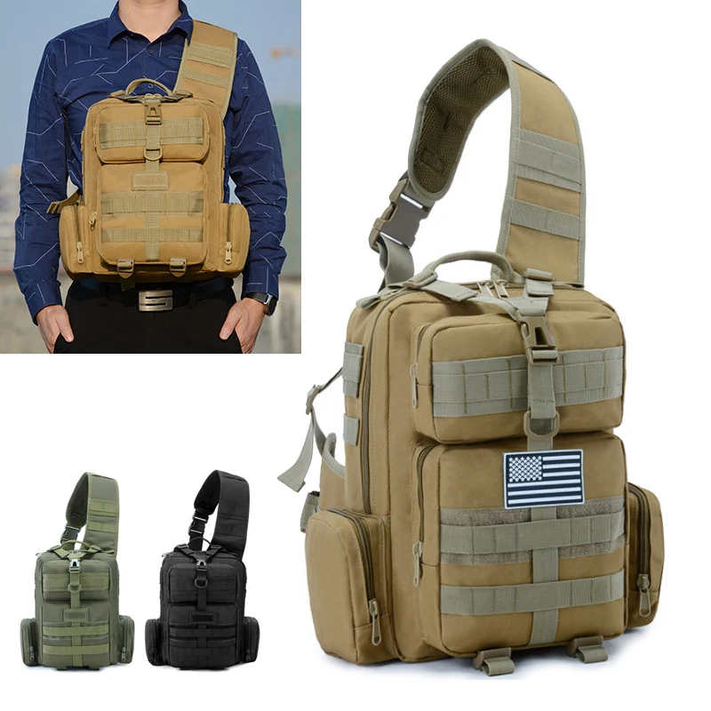 Military Tactics Backpack Man Gym Fitness Travel Luggage Tactical Hunting Training Shoulder Cross Chest Pack Sac De Sports Bag