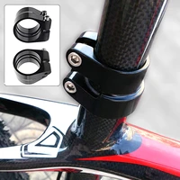 bike bicycle seatpost clamp 31 6mm 34 9mm double layer aluminum alloy seat tube clamp mtb bike seat tube clip bike parts