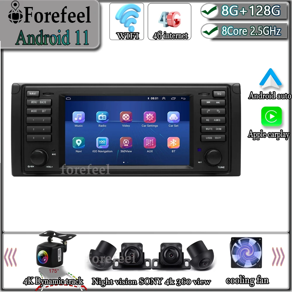 Android 11 Car Radio GPS For BMW X5 E53 E39 Multimedia Navigation autoradio Monitor Screen TV stereo Video player stereo radio