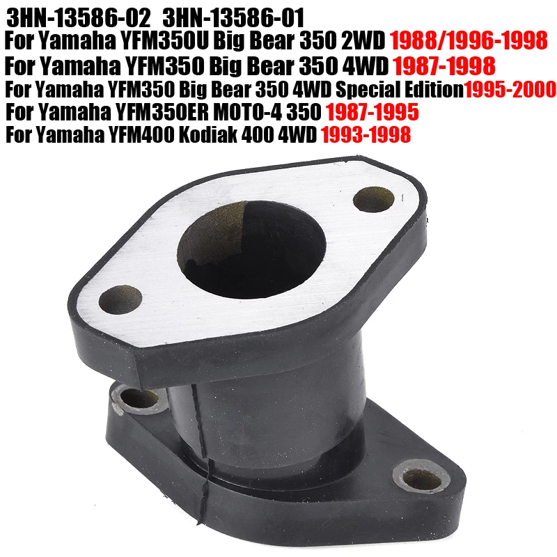 

Carburetor Intake Adjuster Interface Adapter For Yamaha YFM400 Kodiak YFM 400 4WD 1993-1998 1997 3HN-13586-01 3HN-13586-02