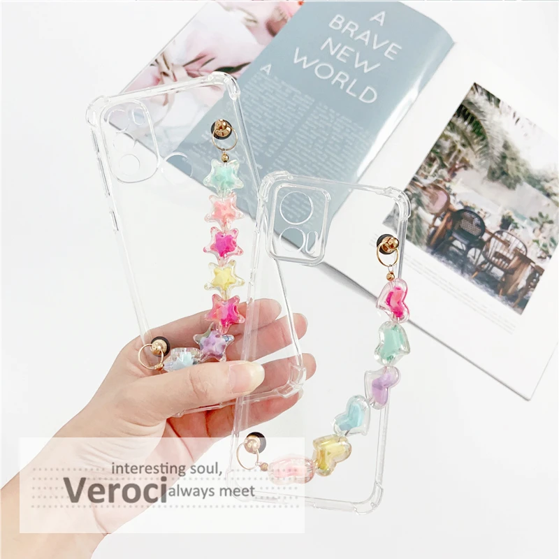 Корейский телефон с цепочкой для ничего 1 2 А сердце звезды Бабочка цветок