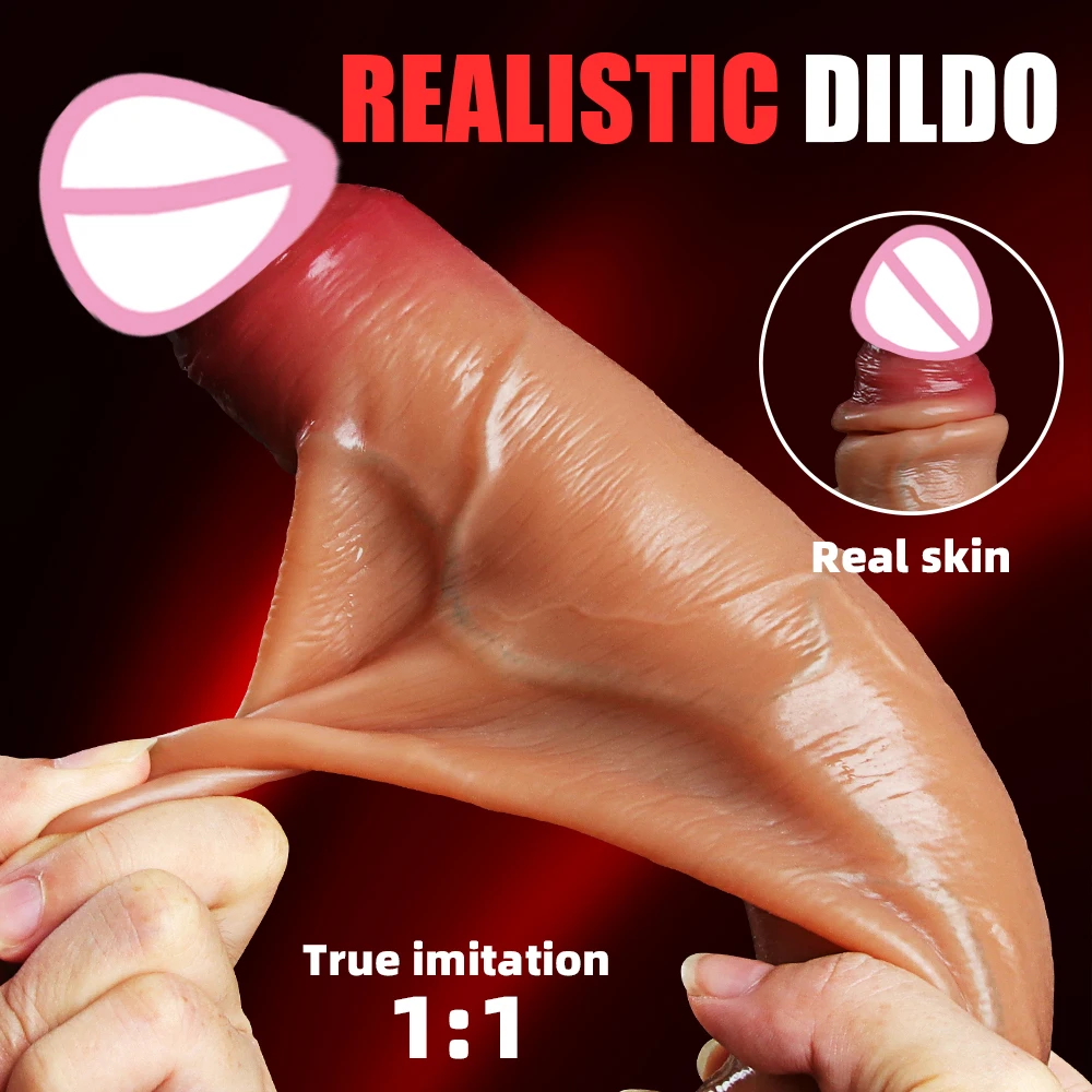 Реалистичные фаллоимитаторы раздвижной крайней плоти фаллоимитатор большой