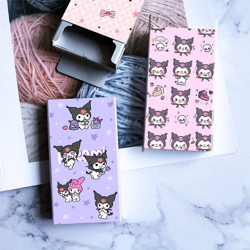 

Металлическая коробка Kawaii Kuromi Sanrioed, держатель для сигарет из алюминиевого сплава, подарок для курения для женщины, любимой, портативный карманный, милый, милый