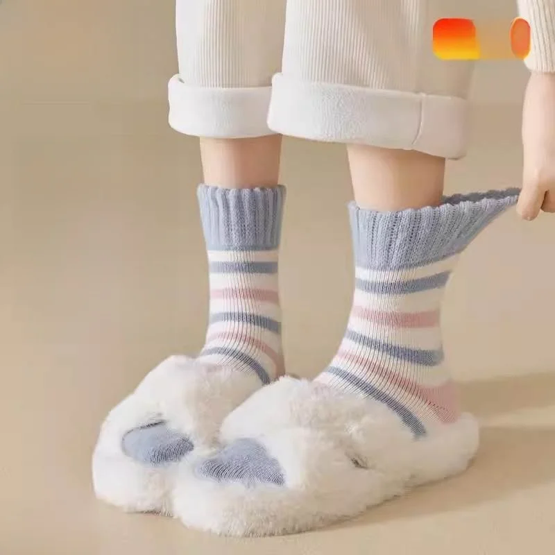 Плюшевые носки женские осенние и зимние носки-трубочки теплые толстые плюшевые