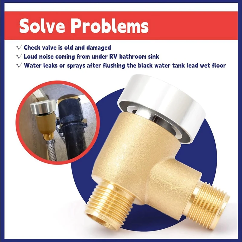 Латунный обратный клапан вакуумного выключателя RV промывки прицепа 571-VAC-CHK-A