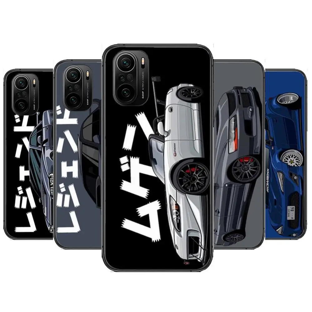 

JDM Tokyo Drift Sports Car Phone Case For xiaomi redmi POCO F1 F2 F3 X3 Pro M3 9C 10T Lite NFC Black Cover Silicone Back Prett m