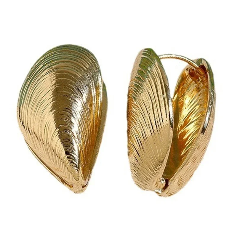 Привлекательные серьги-гвоздики в форме ракушек ювелирные изделия для любителей