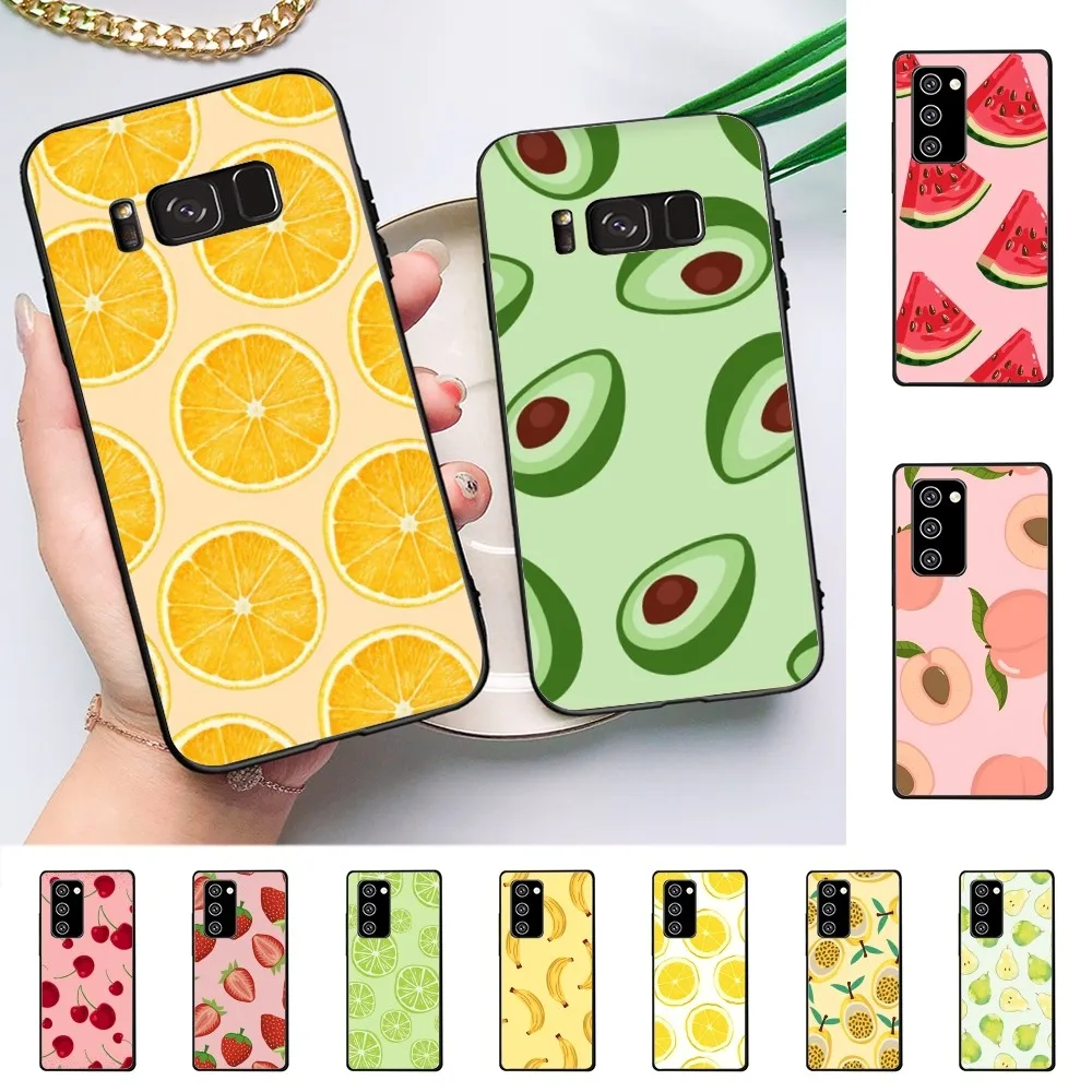 Fruit Lemon Cherry Phone Case For Samsung Note 8 9 10 20 Pro Plus Lite M 11 30 21 31 51 A 22 42 02 03