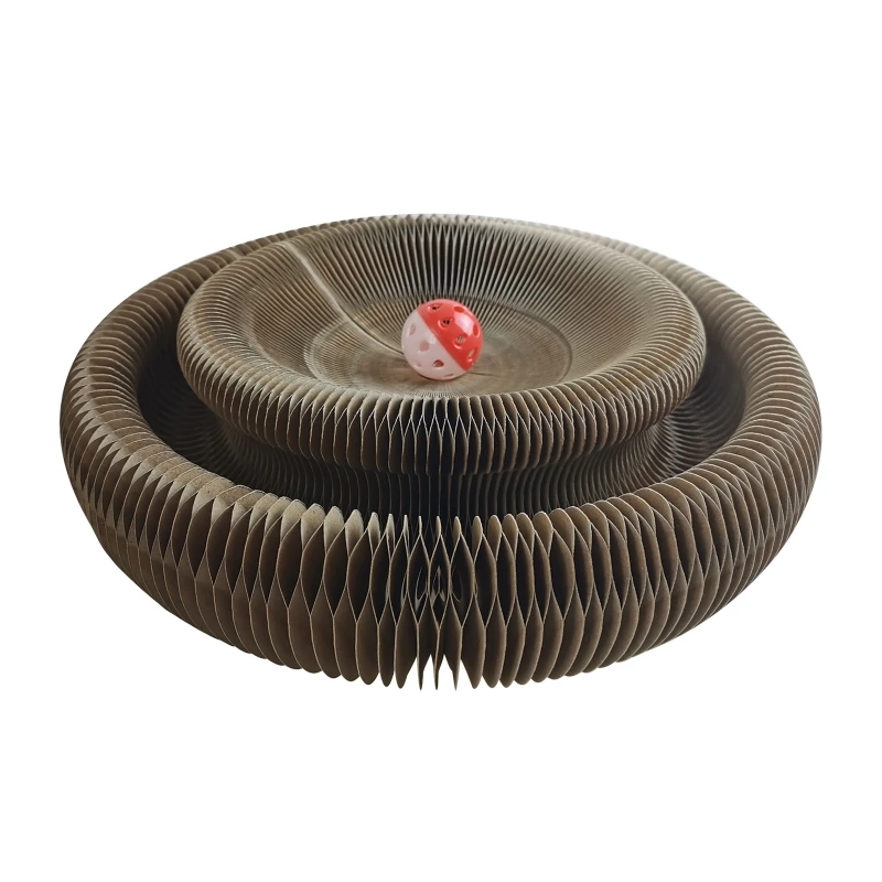 

Когтеточка для кошек, картонная Когтеточка с колокольчиком, с чашей для домашних когтей, для поддержания здоровья и упражнений