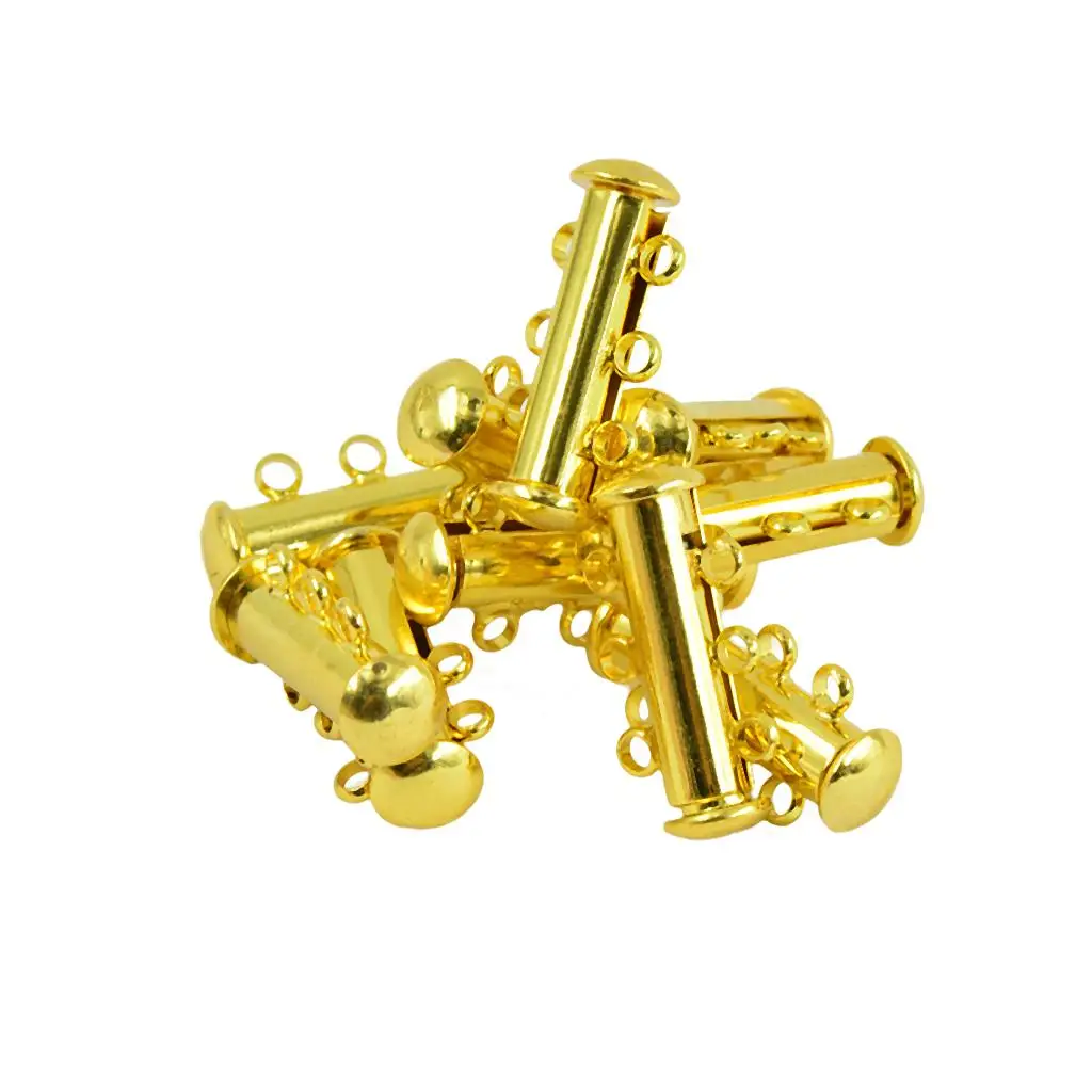 10 комплектов многожильных серебряных/позолоченных латунных магнитных застежек