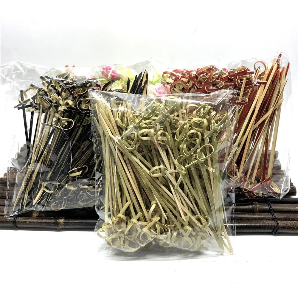 

100Pcs Convenient Disposable Bamboo Forks Party Buffet Fruit Sticks Desserts Cocktail Decoration Wedding Party Supplies 12cm