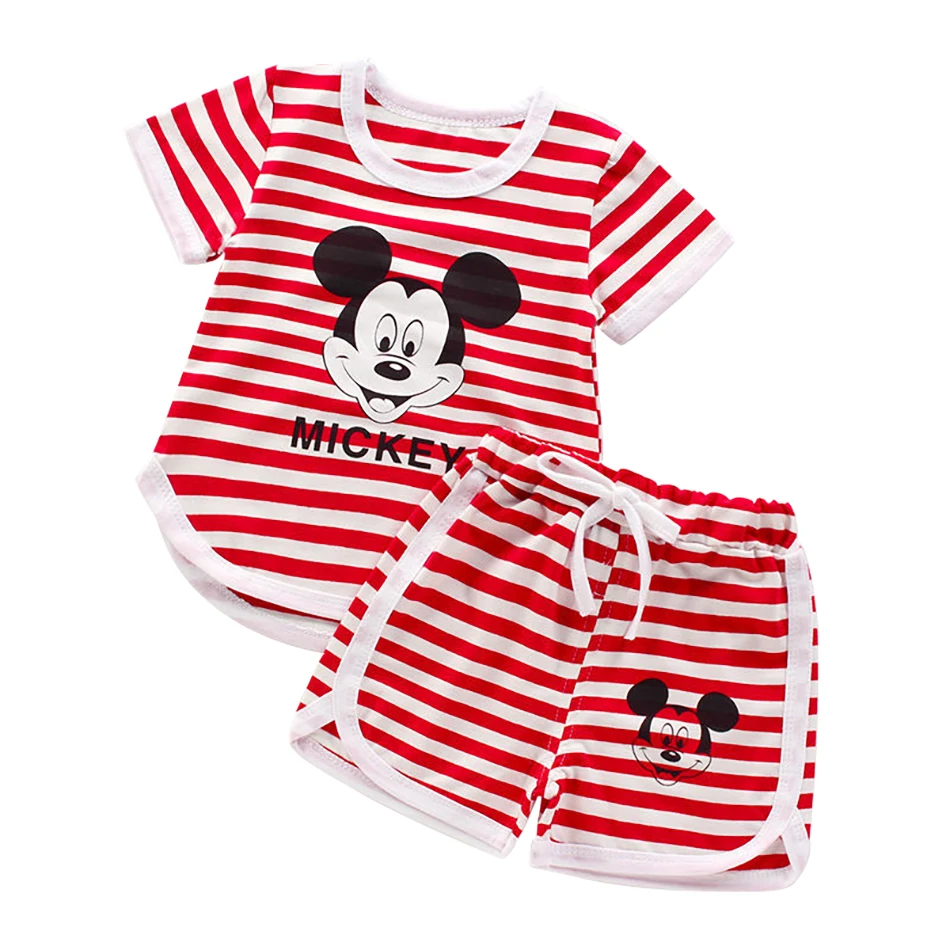 

New Summer Baby Clothes Suit Children Fashion Boys Girls Cartoon T-Shirt Shorts 2Pcs/set Toddler Casual Clothing Kids Tracksuits