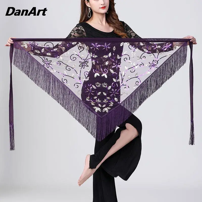 Танец живота латинский танец хип-шарф с кисточками сценический тренировочный