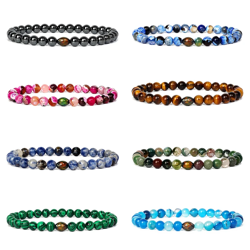 

Hematite Changing Color Mood Bracelets Men Emotion Temperature Sensing Beads Anklet Women Tiger Eye Stone Bracelet Smart Jewelry