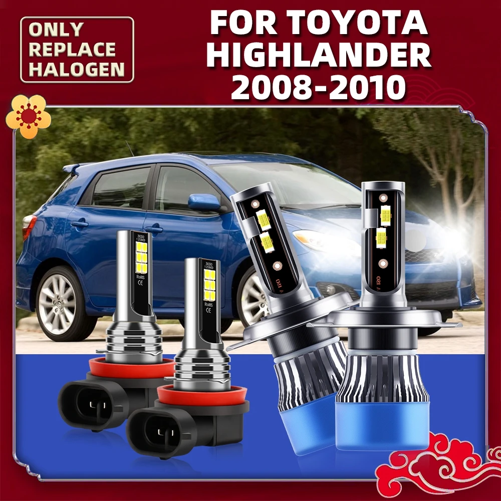 

110 Вт, 6000 лм/пара, лампы головного света высокой мощности CSP Turbo/2008 K, Автомобильные противотуманные лампы, лампы 12 В для Toyota Highlander 2009, 2010,
