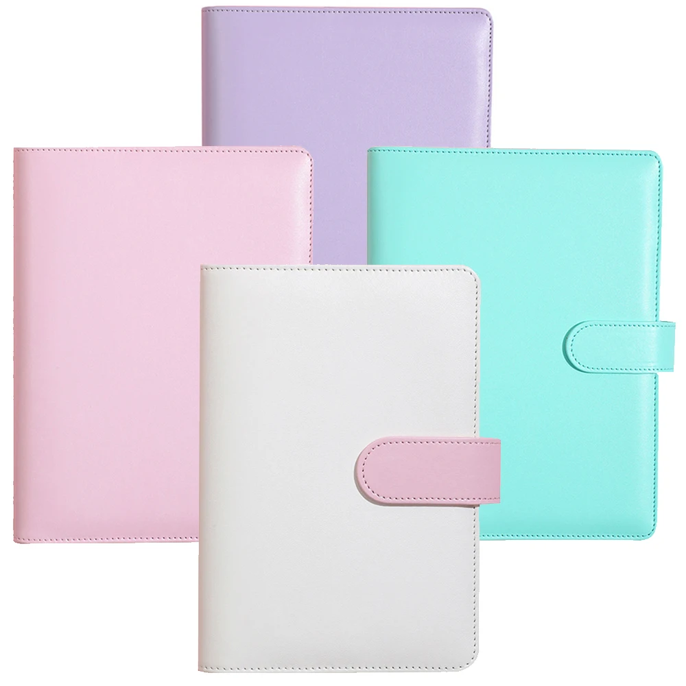 

A5 A6 6 Ring Notebook Planner Budget Book Cover Photo Album Refillable Sleeves DIY Binder Photocards Drawing with Pen Holder