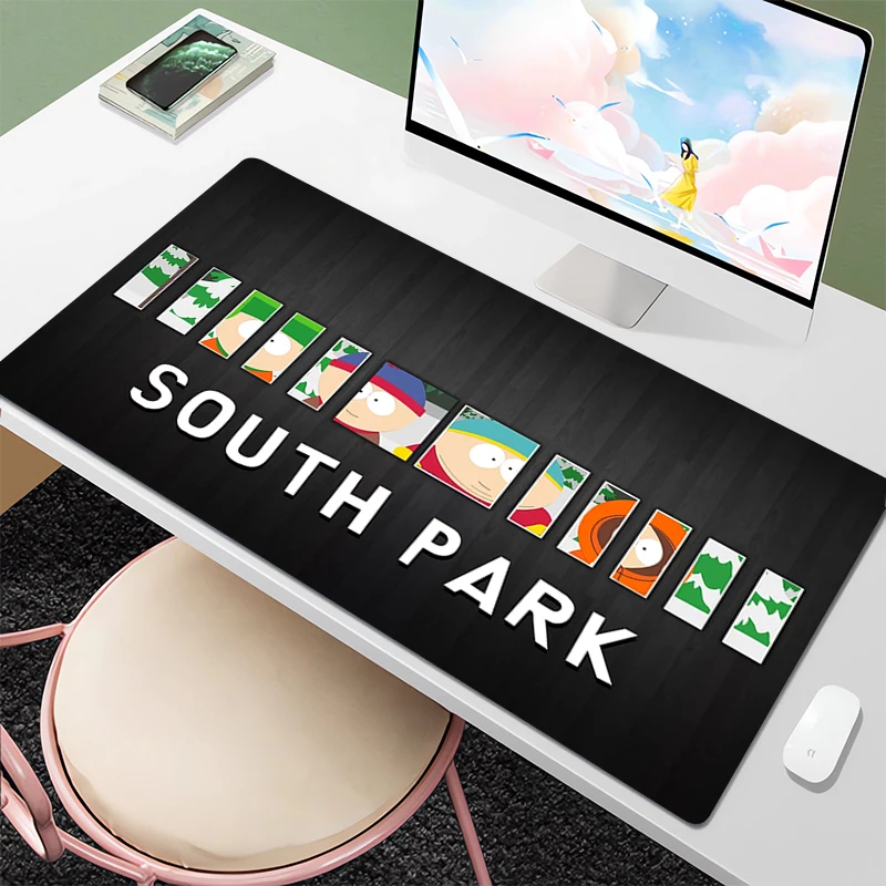 

S-south Park Gaming Mousepad Anime Mouse Pad Pc Accessories Rubber Mat Desk Protector Deskmat Mause Gamer Pads Setup 900x400 Xxl