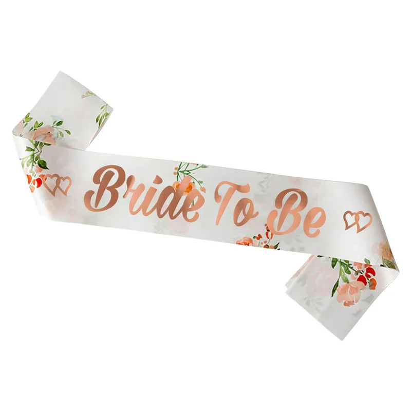 

1pcs Bride To Be Shoulder Strap Wedding Decoration Bridal Shower Team Bride Bachelorette Party Hen Party Decoration Supplies