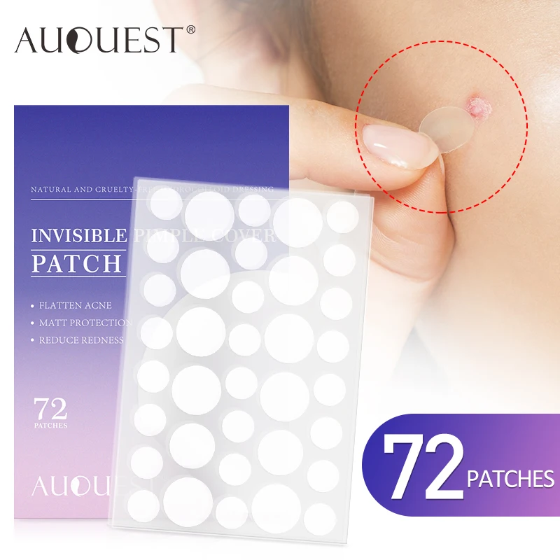 

AUQUEST 72Pc Acne Pimple Treatment Patch Face Mask Invisible Acne Removing Stickers Patches Concealer Facial Cosmetics Skin Care