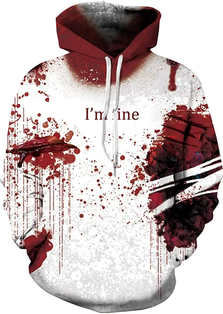 

Fun Men's 3D Splatter Print Hoodie