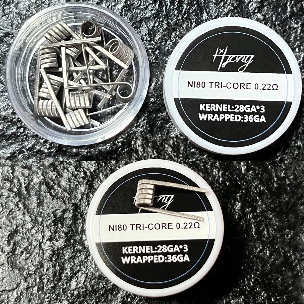 

ZHISHUO NI80 Alien Clapton Coil Flat Twisted Fused Clapton Quad Tiger Heating Wire Vape Resistance Premade Coil Prebuilt Coil