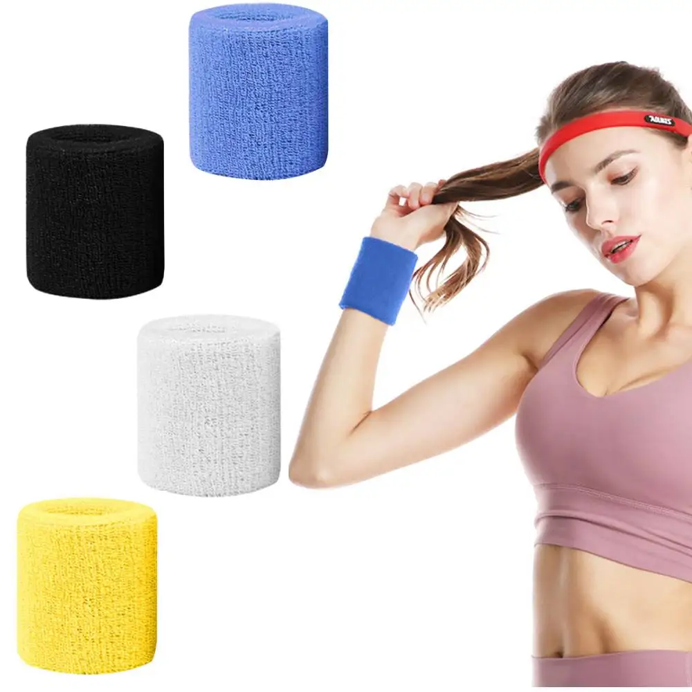 

1pc Wrist Sweatband Fitness Band Running Sports Safety Wrist Support Fitness Tennis Sports Wristband Gym Support Sweatband