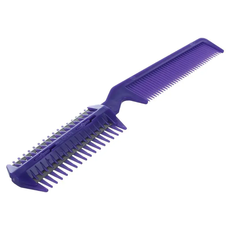 

Металлическое лезвие, бритва, пластиковая расческа для волос, триммер, фиолетовый
