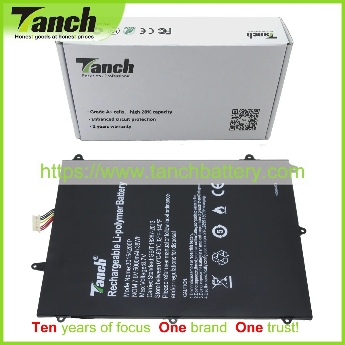 

Tanch Laptop Battery 30154200P for Trekstor Primebook C13 TECLAST 7.6V 4 cell