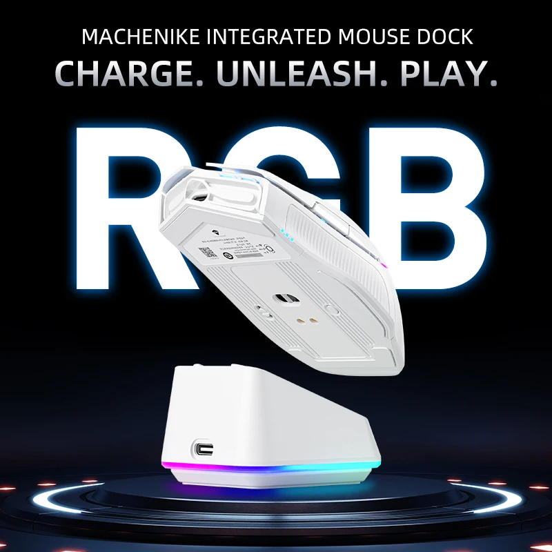 MACHENIKE L8PRO трехрежимная Беспроводная игровая мышь с зарядной док-станцией PAW3395