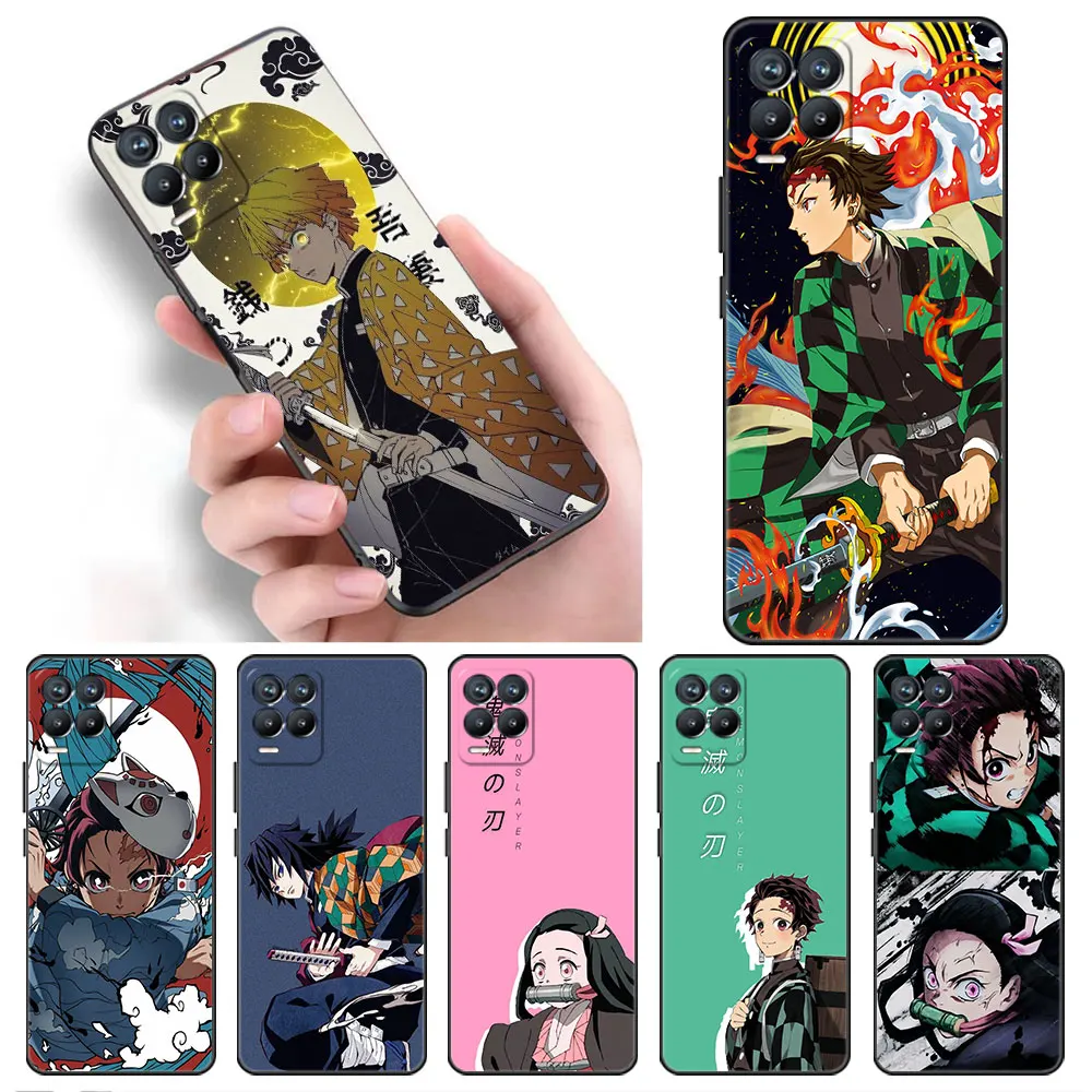 

Soft TPU Case For Realme 8 C21 9 Pro 8i 9i GT Neo 3 2 C3 7 6 C21Y C15 C11 C35 Silicone Phone Cover Demon Slayer Anime