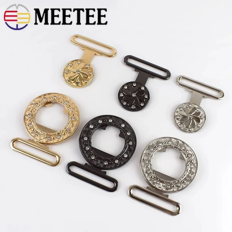 Meetee 2/5Pcs 40MM Women Metal Belt Buckles Clothes Coat Button Decorative Hook Buckle DIY Hardware Sewing Clothing Accessories | Дом и сад