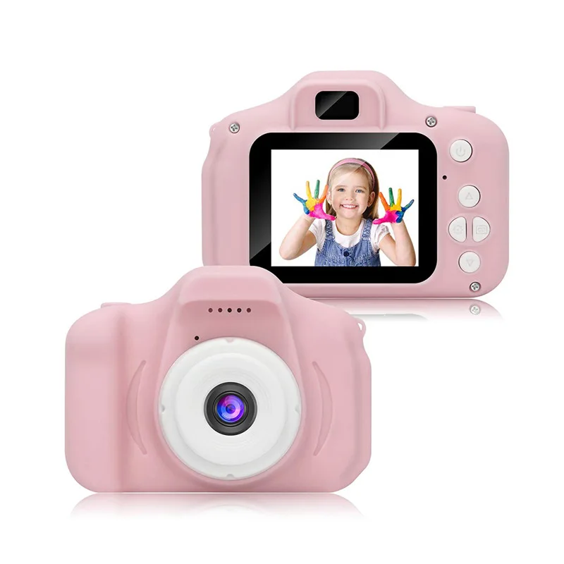 

1pcs Mini Cartoon Photo Camera Toys 2 Inch HD Screen Childrens Digital Camera Video Recorder Camcorder Toys for Kids Girls Gift
