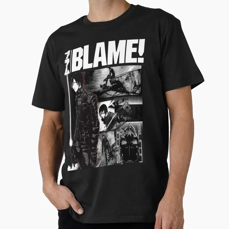 Фото Килли из BLAME! Футболка с принтом Attack on Titan (Атака Титанов) в подарок, с коротким рукавом, графический дизайн, все размеры S-6XL, футболки Shingeki no Kyojin. №1