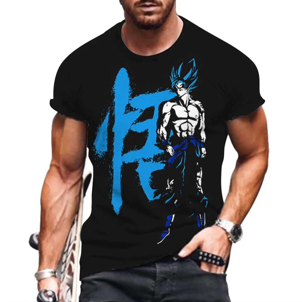 

2023 Dragon Ball Z Men Clothing Essentials Men's T-shirt Fashion Tops New Harajuku Style Shirts Super Saiya Goku Trend T-shirts